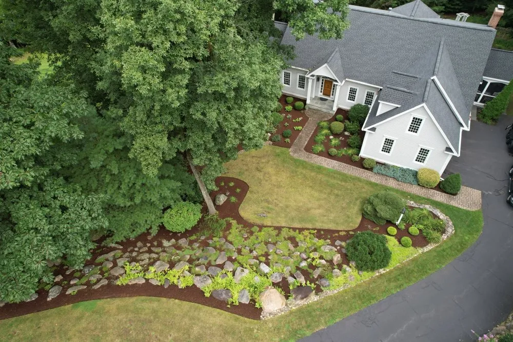 Custom landscape installation in Granby, CT - Roman Landscaping, LLC
