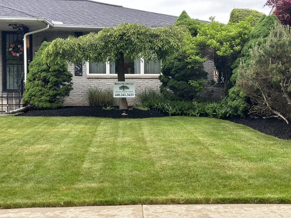 Top-rated landscape installation with custom design in Parma Heights, OH by Roman Scapes