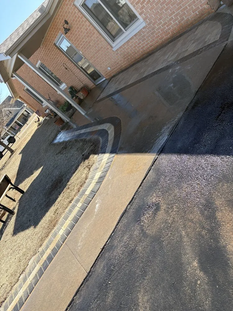 Custom garden landscaping with custom design across Clinton, OK - Romero Pavers & Construction