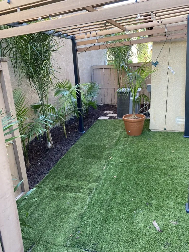 Affordable landscape installation with custom design in Chino Hills, CA by Romero trees and landscape