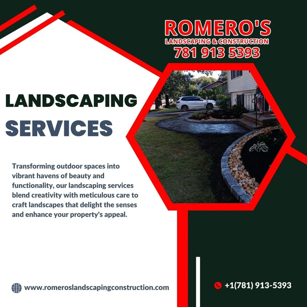 Custom landscaping services with custom design in Lynn, MA by Romeros Landscaping And Construction