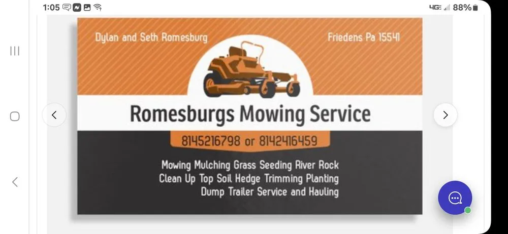 Local residential landscaping experts serving Friedens, PA - Romesburg's Mowing Service