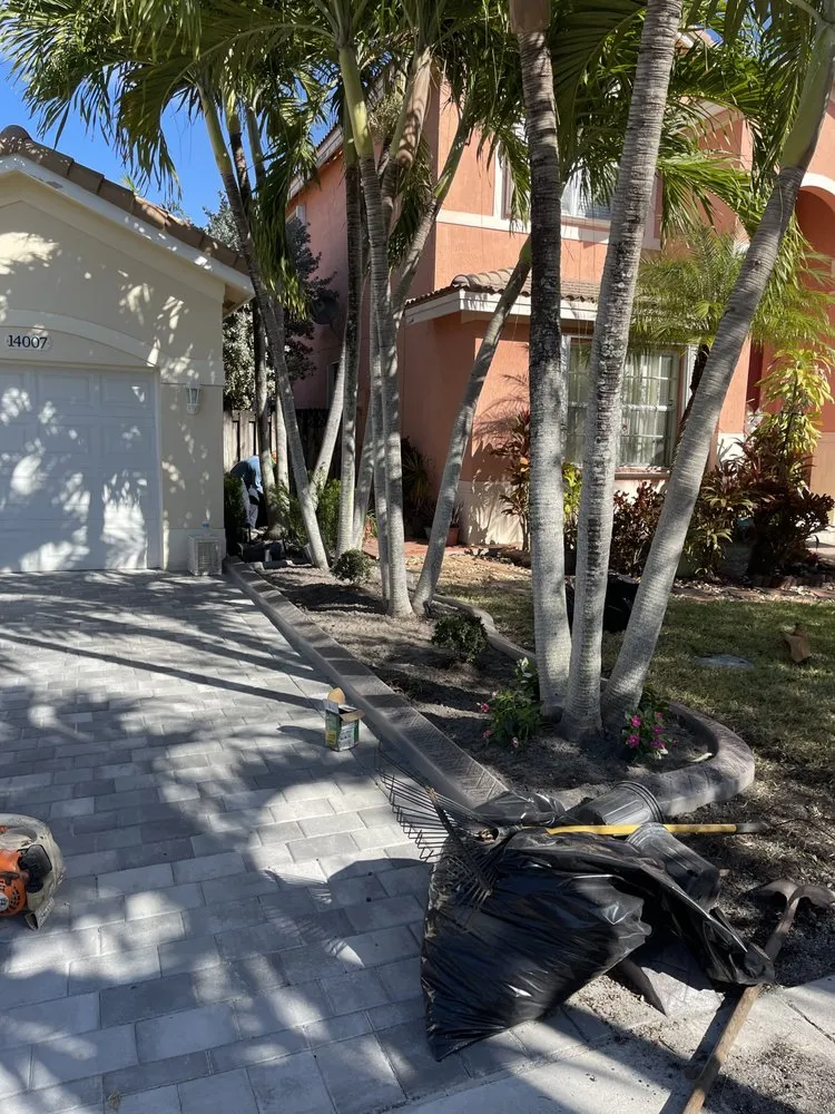 Custom yard cleanup service for year-round maintenance across Kendall, FL - Romy Landscaping Design & Borders