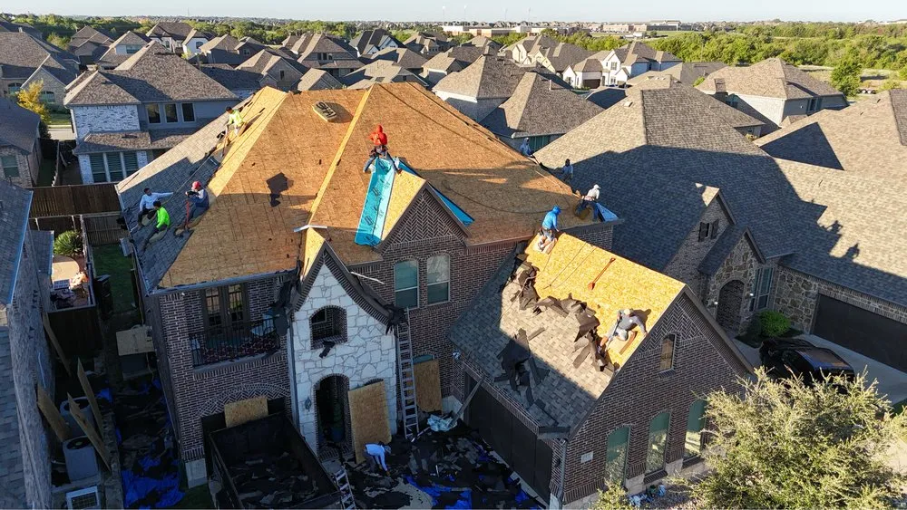 Custom residential landscaping for homes in Rockwall, TX by Roofs by Peterson