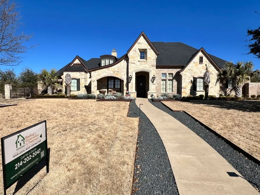 Top-rated outdoor landscaping with custom design in Rockwall, TX by Roofs by Peterson