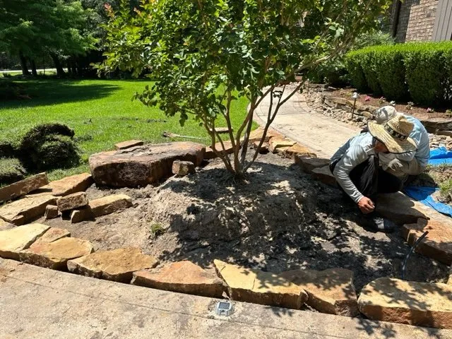 Professional outdoor landscaping in Tomball, TX by Rooney Residential Services