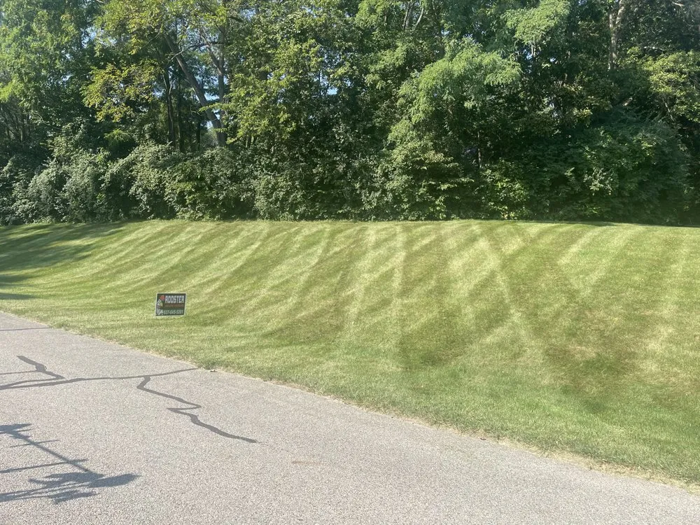 Expert lawn mowing service with custom design across South Vienna, OH - Rooster Landscaping