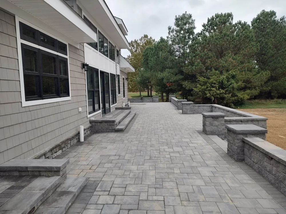 Professional yard maintenance with custom design in Severna Park, MD by Root & Stone