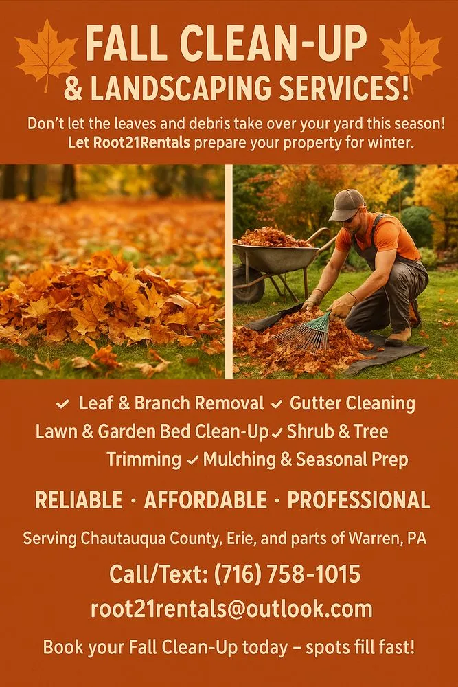Top-rated yard cleanup service in Dunkirk, NY by Root21Rentals
