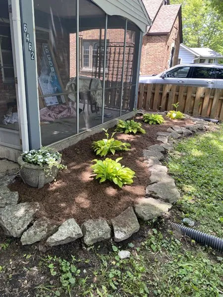 Custom garden landscaping with custom design across Indianapolis, IN - Rooted Lawn & Landscape