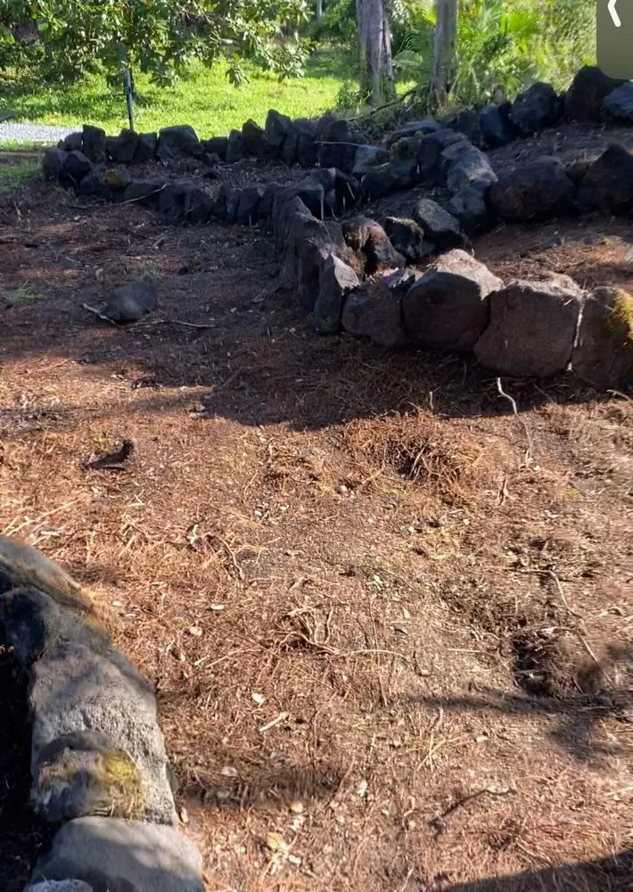 Local landscape installation in Hilo, HI by Roots to Fruits Landscape and Build