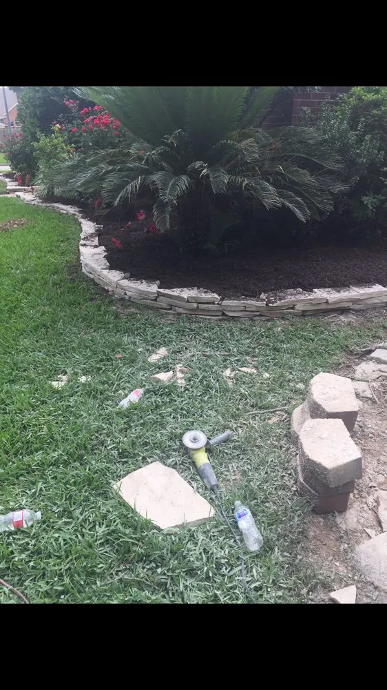 Expert landscape installation for residential properties in Houston, TX by Roque's Custom Landscaping