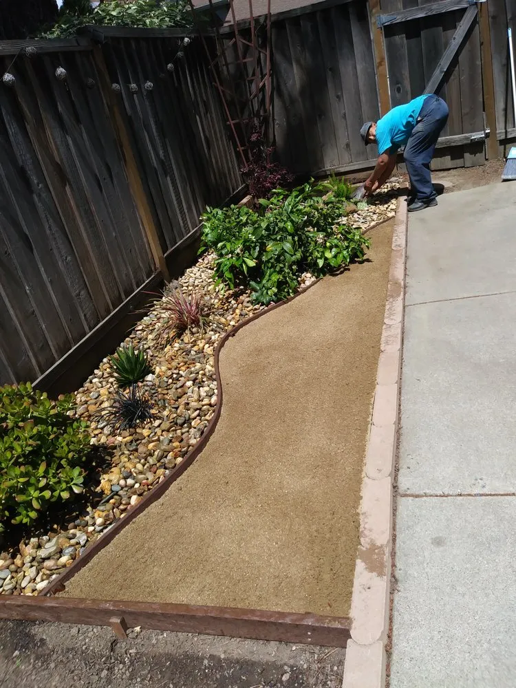 Custom landscape installation with custom design across Hayward, CA - Rosa's Garden and Landscape Service