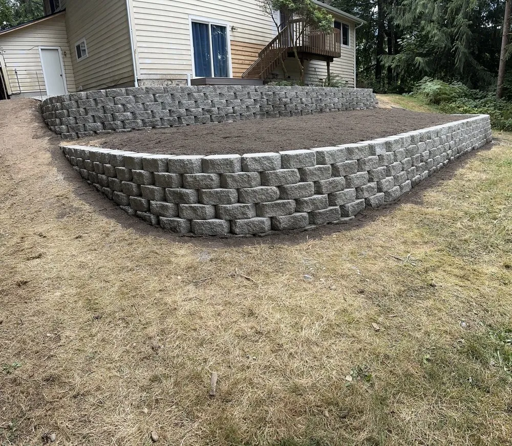 Affordable lawn mowing service with custom design in Everett, WA by Rosas Landscaping and Construction