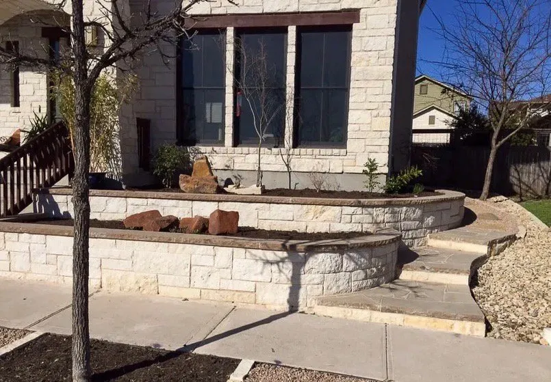 Professional residential landscaping near you across Hutto, TX - Rosas Masonry Work