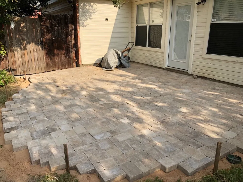 Affordable landscape installation in Lewisville, TX by Rose Landscapes