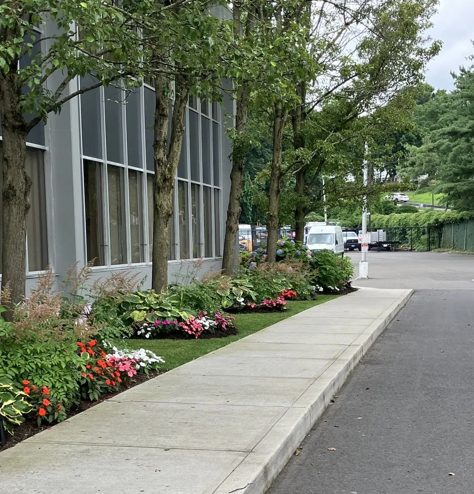 Trusted lawn mowing service with custom design in Wilton, CT by Rosie Tree and Land Care