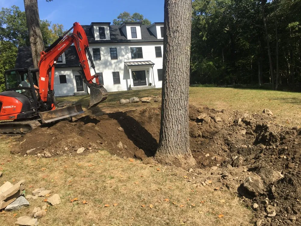 Professional landscape installation in Wilton, CT by Rosie Tree and Land Care