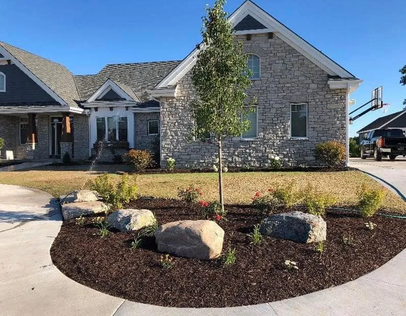 Custom garden landscaping in Caledonia, WI by Ross Landcare