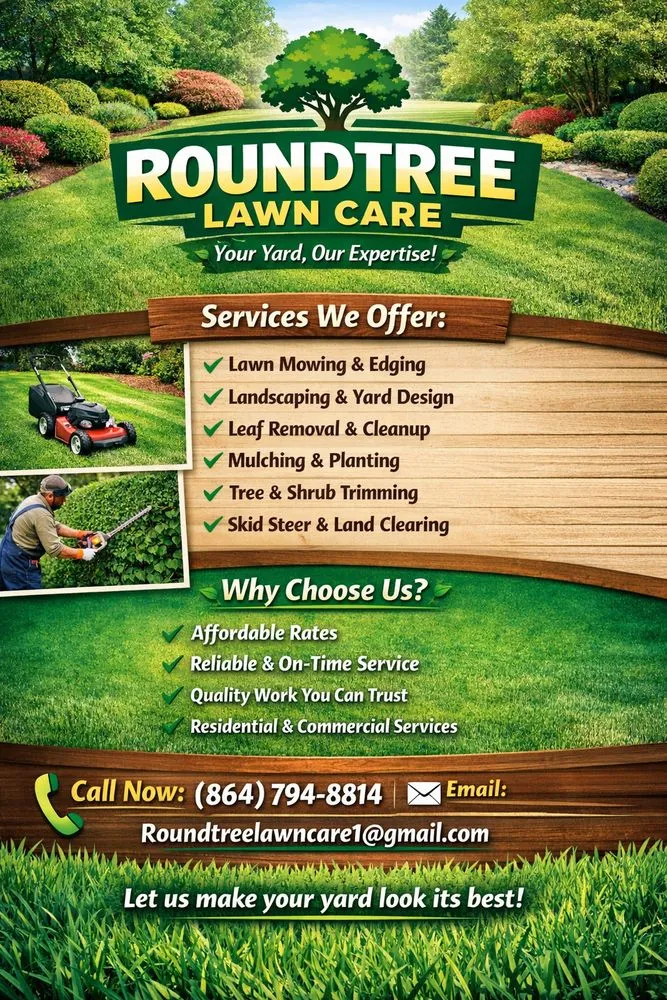 Trusted yard maintenance in Spartanburg, SC by Roundtree Lawn Care