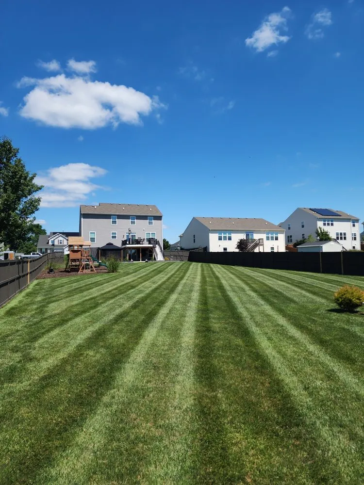 Professional yard maintenance with custom design in Yorkville, IL by Rovak Turf