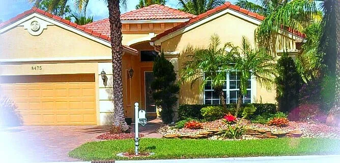 Custom yard cleanup service with custom design in West Palm Beach, FL by Royal Palm Creations, Inc