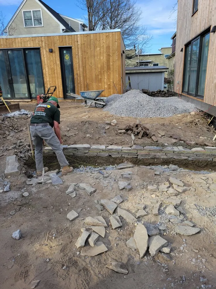Expert landscape installation in Boston, MA by Royal Stone Landscape Construction