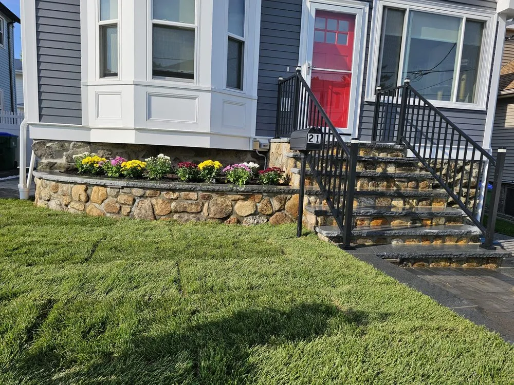 Expert garden landscaping for homes in Boston, MA by Royal Stone Landscape Construction