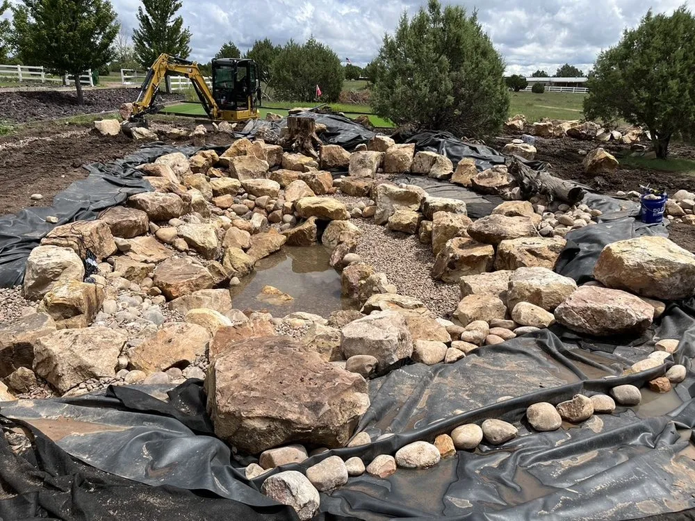 Local landscape installation in Snowflake, AZ by Royal Water Gardens