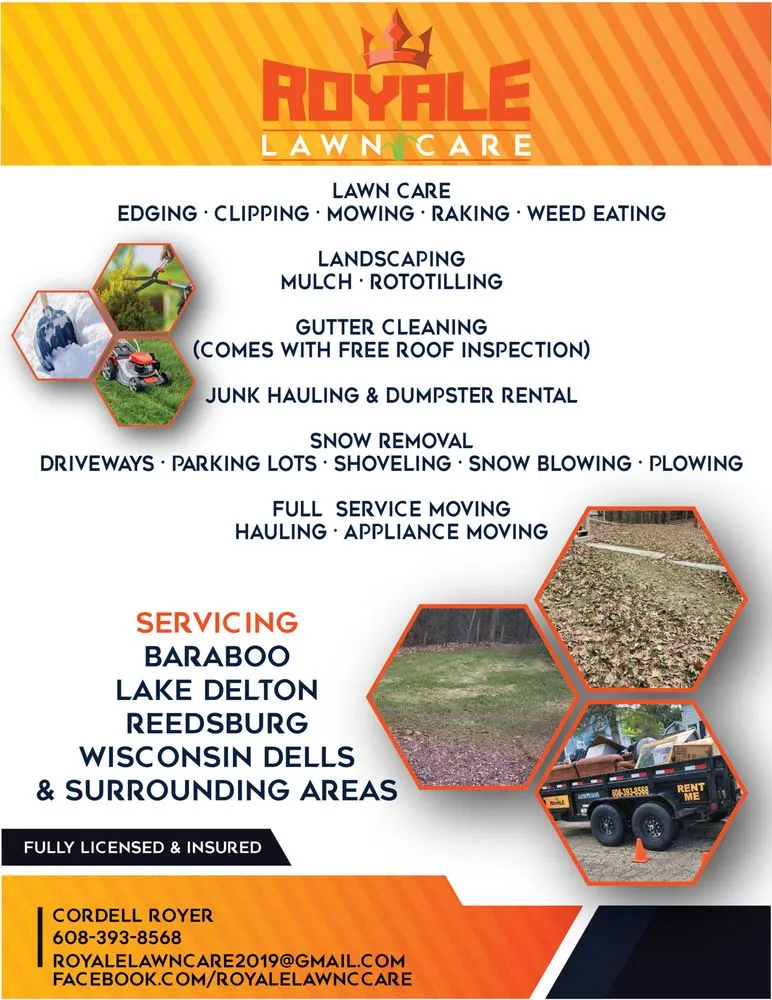 Reliable lawn mowing service for year-round maintenance across Reedsburg, WI - Royale Lawn Care and Maintenance