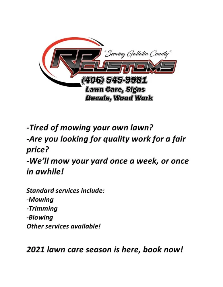 Affordable yard maintenance for residential properties in Bozeman, MT by RP Customs