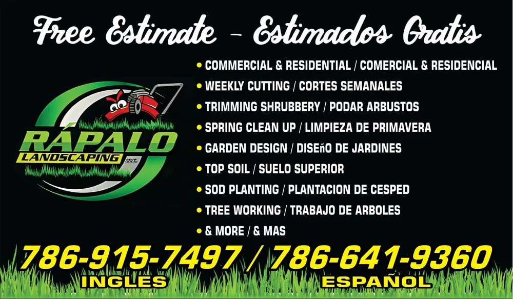 Trusted lawn mowing service near you across Miami, FL - Rápalo Landscaping