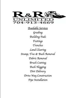 R&R Unlimited Grading Logo