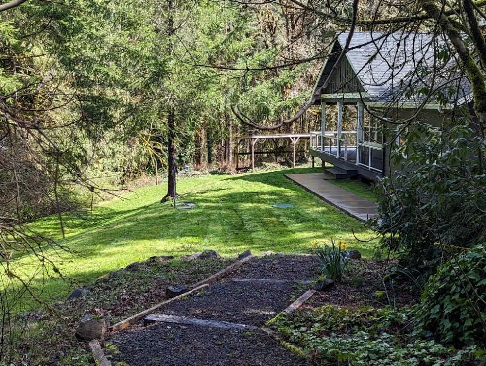 Custom yard cleanup service with custom design in Monmouth, OR by R&S Lawn Mowing & Maintenance