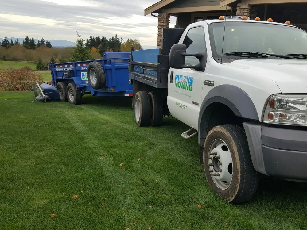 Expert lawn mowing service for year-round maintenance across Ferndale, WA - Rubens Landscape & Asphalt