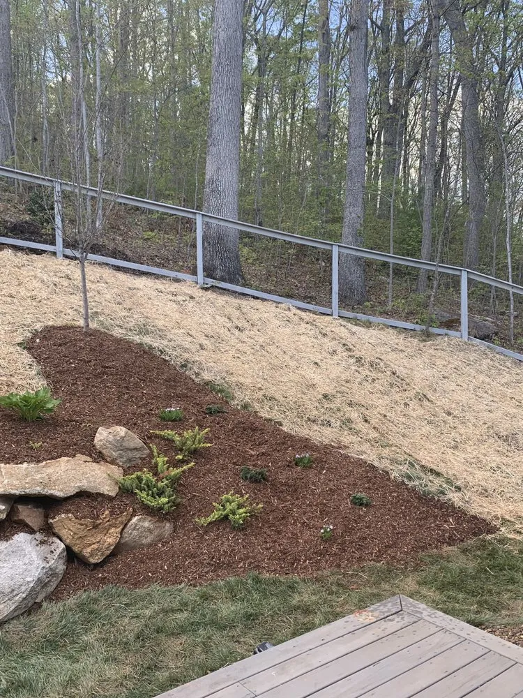 Custom landscape installation in Asheville, NC - Rugged Rock Landscaping