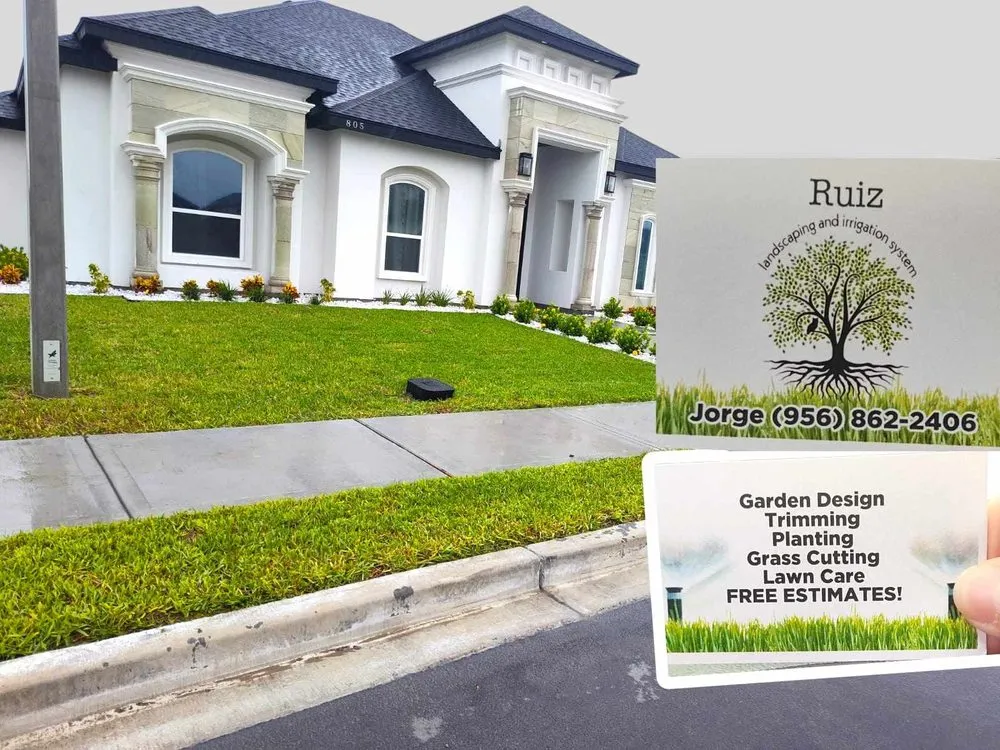 Custom garden landscaping for year-round maintenance in Mission, TX by Ruiz Landscaping and Irrigation System