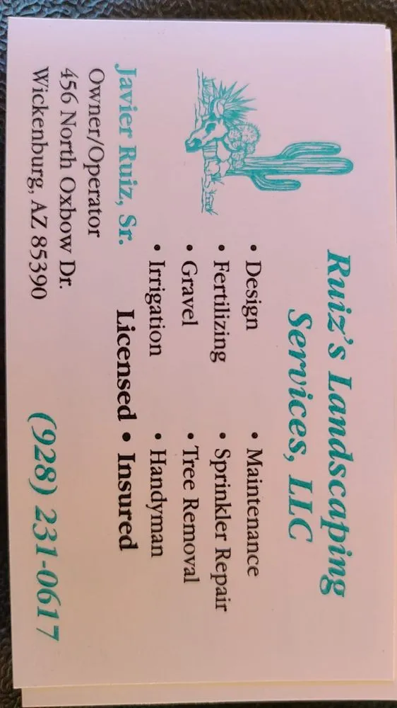 Trusted landscape design in Wickenburg, AZ - Ruiz's Landscaping Services