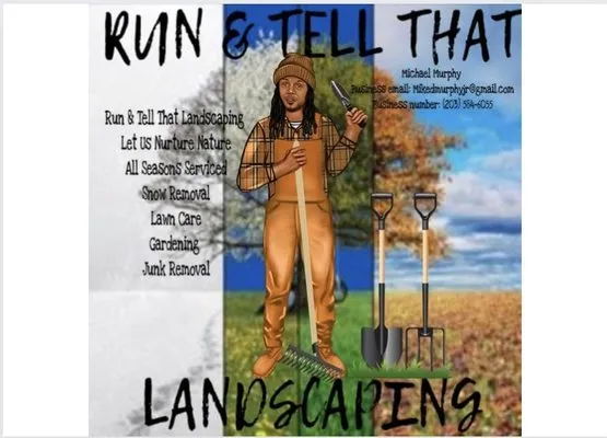 Run & Tell That Landscaping Logo