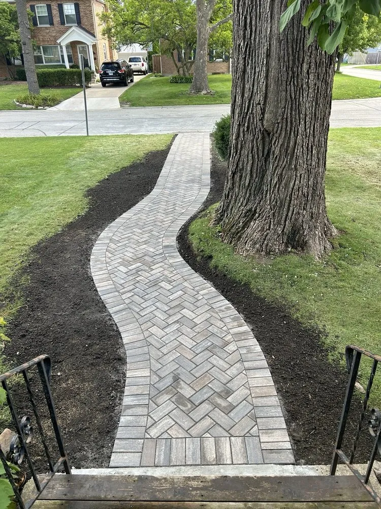 Custom outdoor landscaping for residential properties in Arlington Heights, IL by Russel J. Lokun Landscape Design