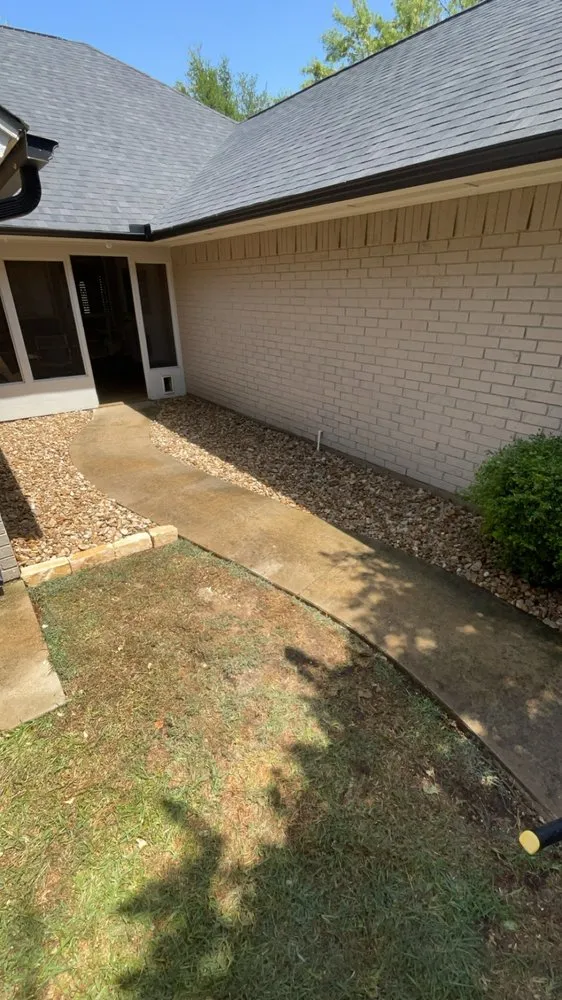 Affordable lawn mowing service for outdoor upgrades in Granbury, TX by Rustic Root Landscape & Design