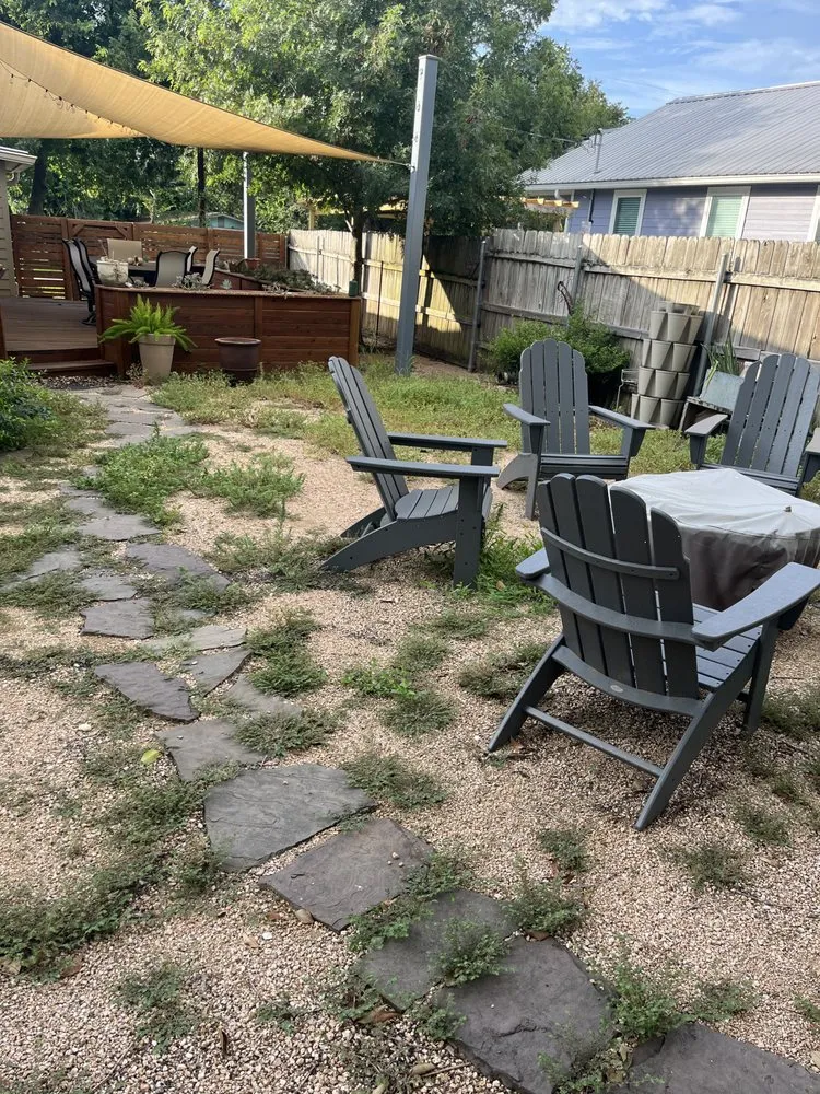 Custom landscape design in San Marcos, TX by Rustic Roots