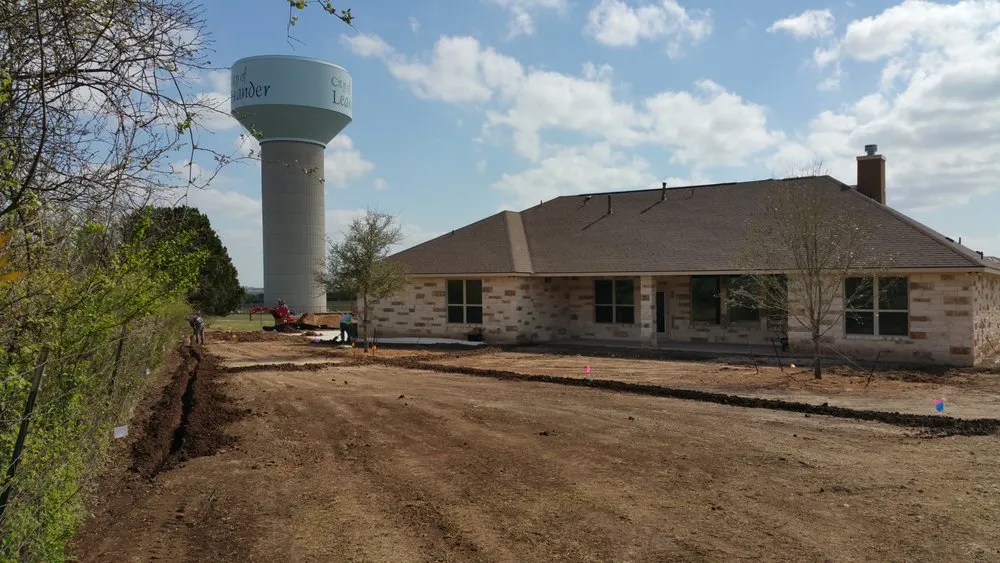 Custom landscape installation for homes across Bertram, TX - Rusty Crain Concrete & Excavation
