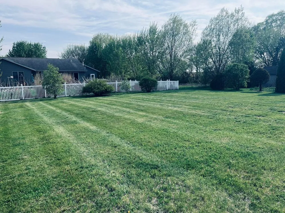 Custom landscape installation in Janesville, WI by Rusty's Lawn Care