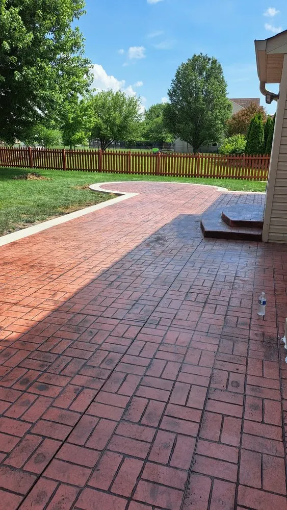 Custom landscape installation for outdoor upgrades in Brownsburg, IN by R&V Concrete