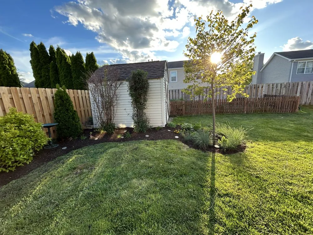 Professional garden landscaping with custom design across Palatine, IL - RV Landscaping and Snow Removal