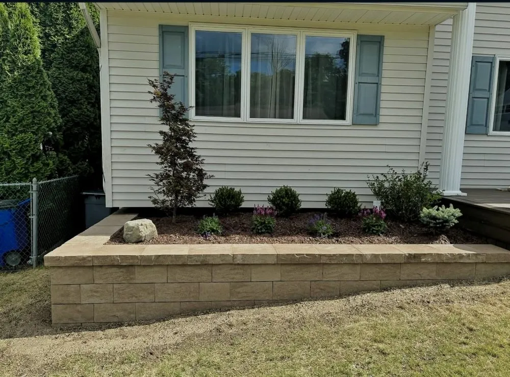 Custom garden landscaping with custom design across Pompton Lakes, NJ - RVG Landscape & Design