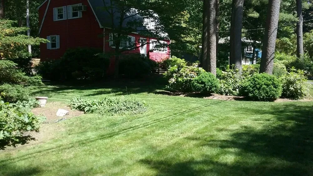 Custom landscape installation in Billerica, MA by RVM Landscaping & Snow Removal