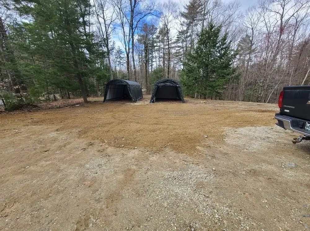 Local landscape installation in Lebanon, ME by Ryan Heriot Lawn Care Snow Plowing
