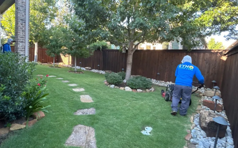 Trusted lawn mowing service for residential properties across Lewisville, TX - Ryno Lawn Care